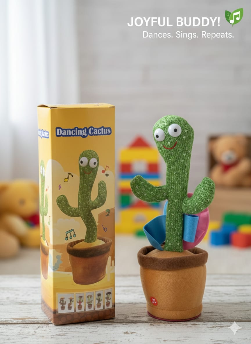 Joyful Buddy Dancing Cactus Talking & Singing Toy